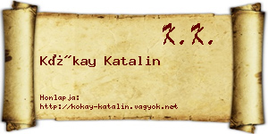 Kókay Katalin névjegykártya