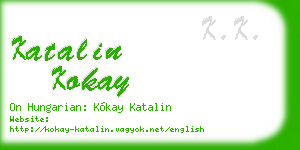 katalin kokay business card